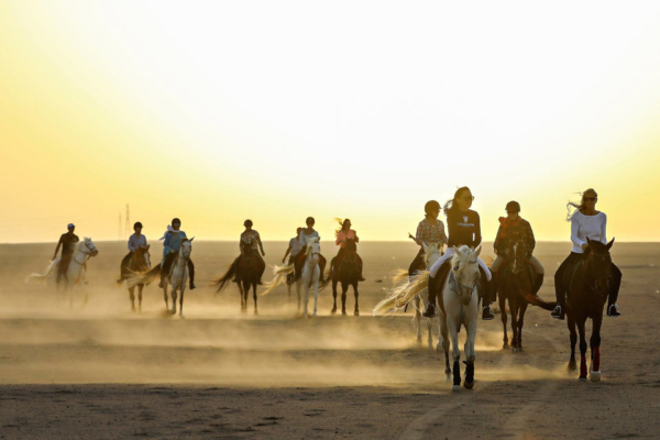 horse riding in Egypt