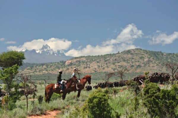 Horse riding safari and luxury lodge at Borana in Laikipia, Kenyar