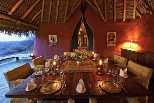 African Horse Safaris - Ol Donyo Lodge Kenya (10) Dining at Ol Donyo Lodge