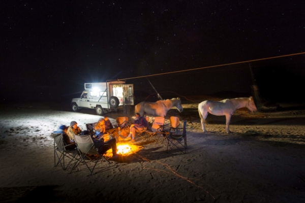 Remote camping under the stars