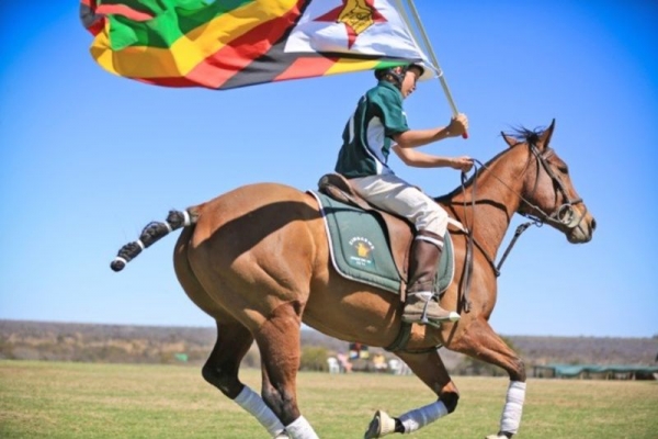 Polocrosse riders in Zimbabwe