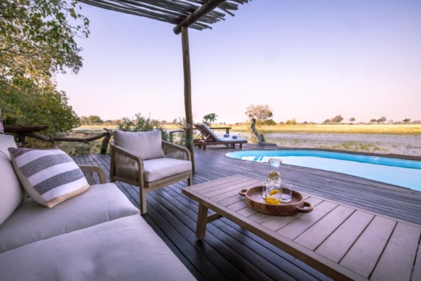 Kujwana 2025 Main Area Pool-2 Pool at Kujwana Camp in the Okavango Delta