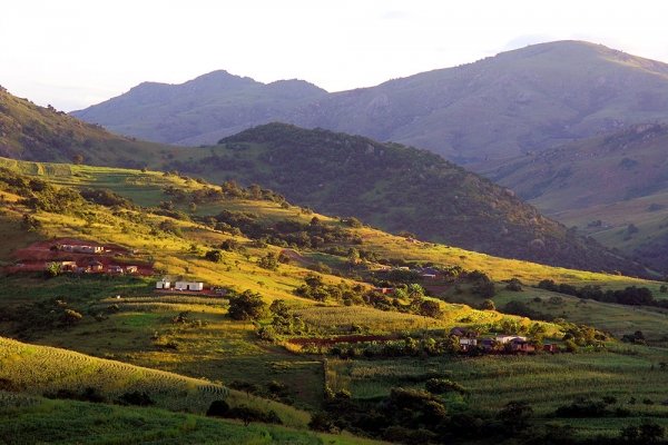 Green hills of Eswatini Landscape