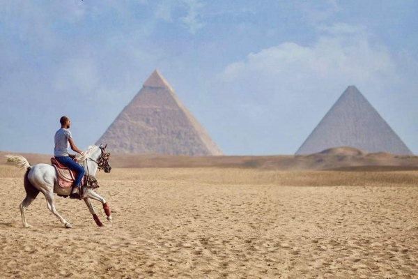 Horse riding at the pyramids