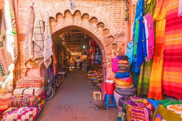Colourful market in Marrakesh