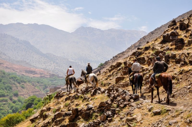Horse riding in the High Atlas Mountains