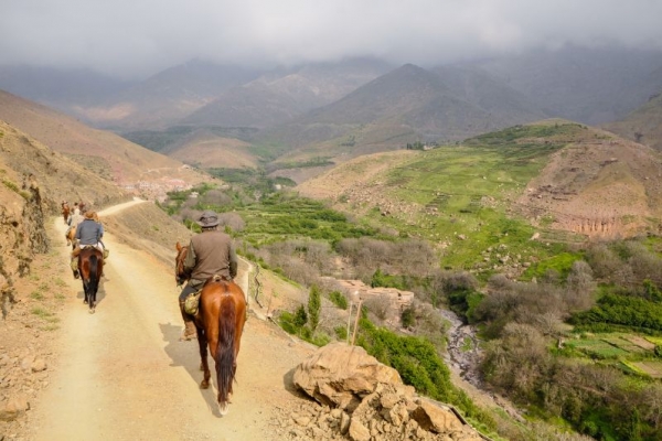 Horse riding in the High Atlas Mountains