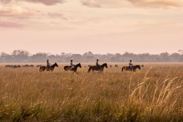 Horse riding in the Simalaha Conservancy, Zambia
