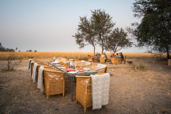 Table set out in Africa
