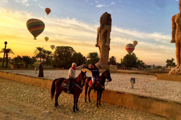Morning adventure on an Egyptian horseback safari