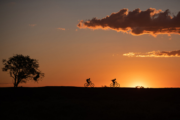 Sunset cycle in Botswana