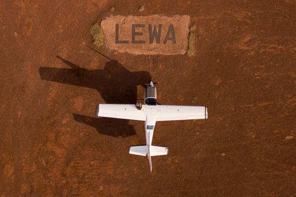 Biplane safari in Kenya
