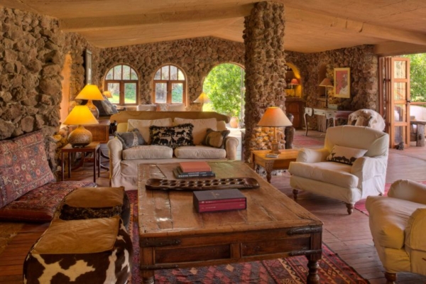 Lewa Wilderness (11) Lounge area at Lewa Wilderness in Kenya