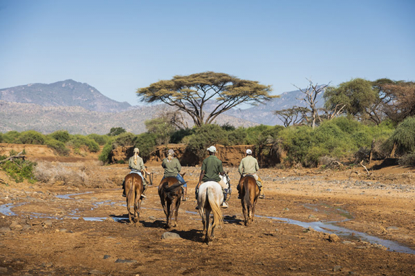 Riding on a Kenyan safari