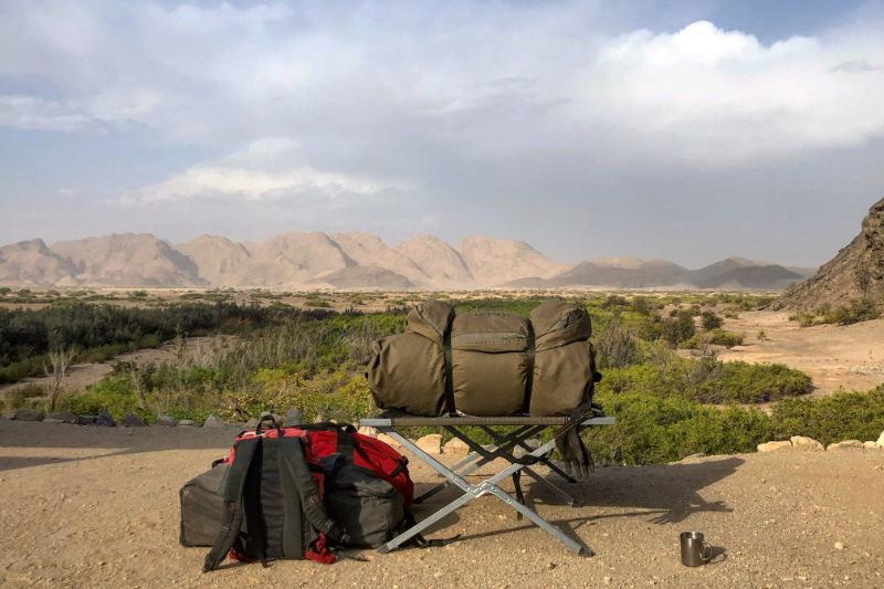 Sleep on a stretcher bed in Namibia