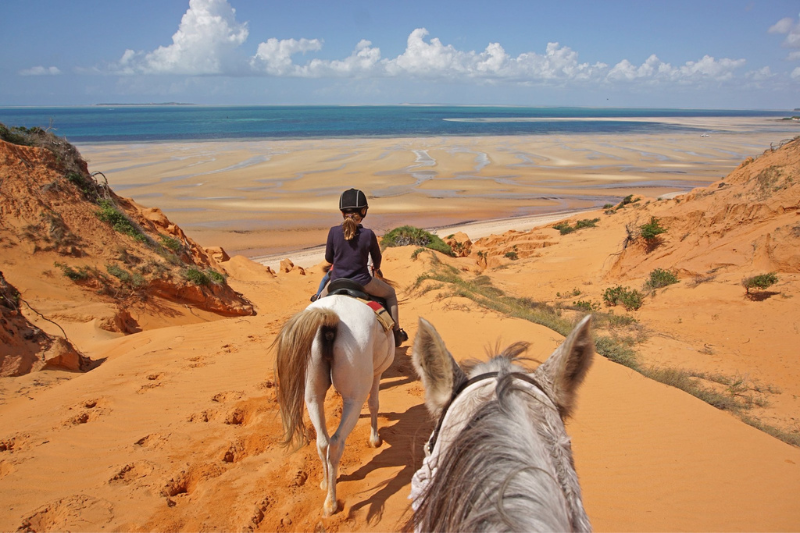 Horse riding in Mozambique