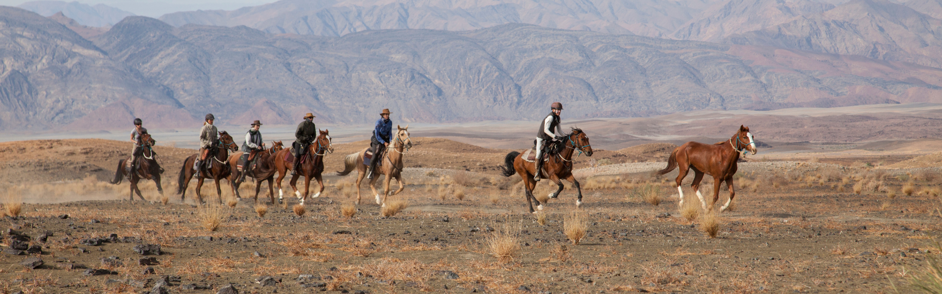Horse riding in Namibia