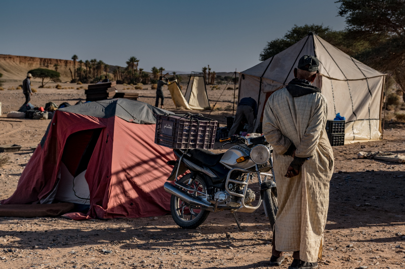 Camping in the Sahara desert on a horse safari