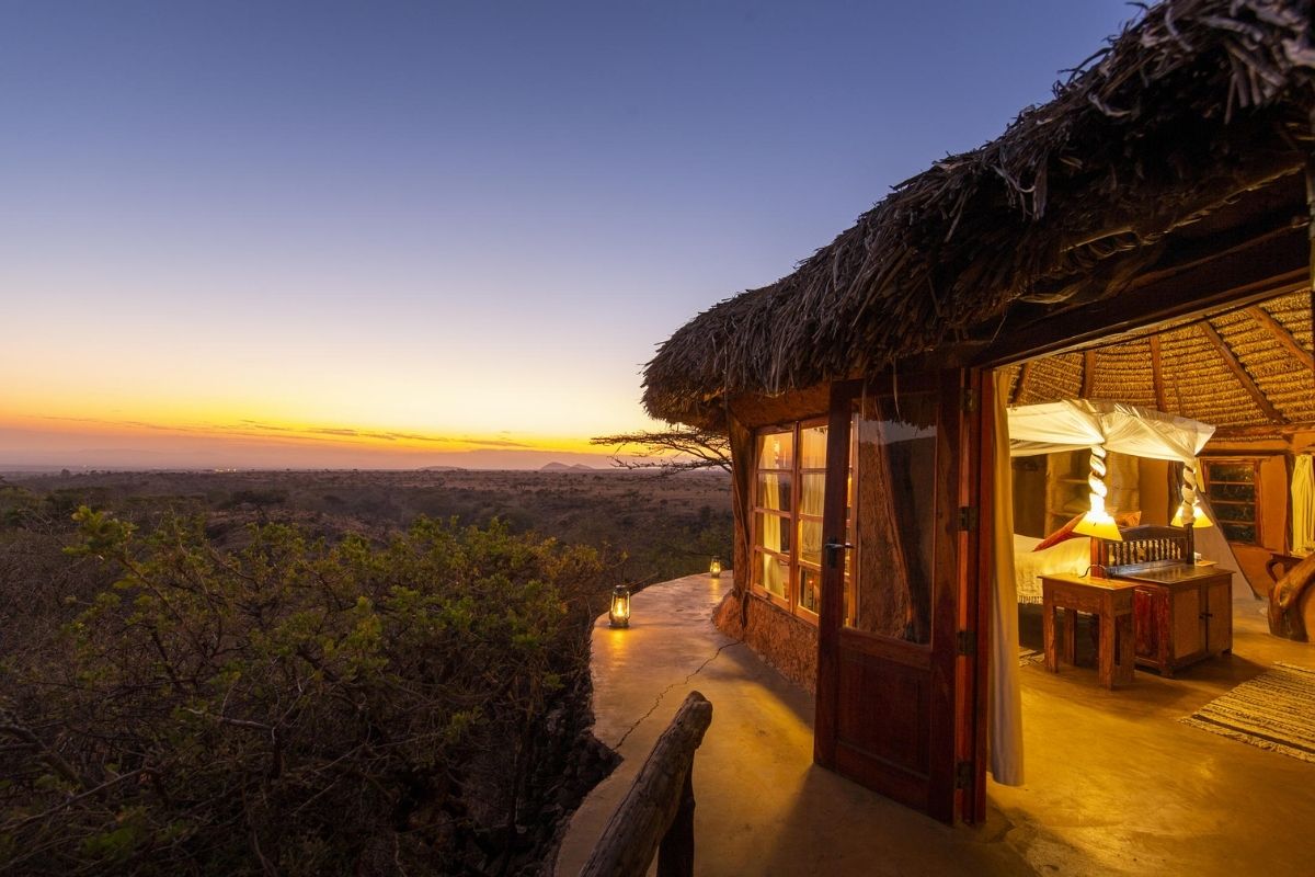 luxury accommodation raised up and overlooking the valley in kenya