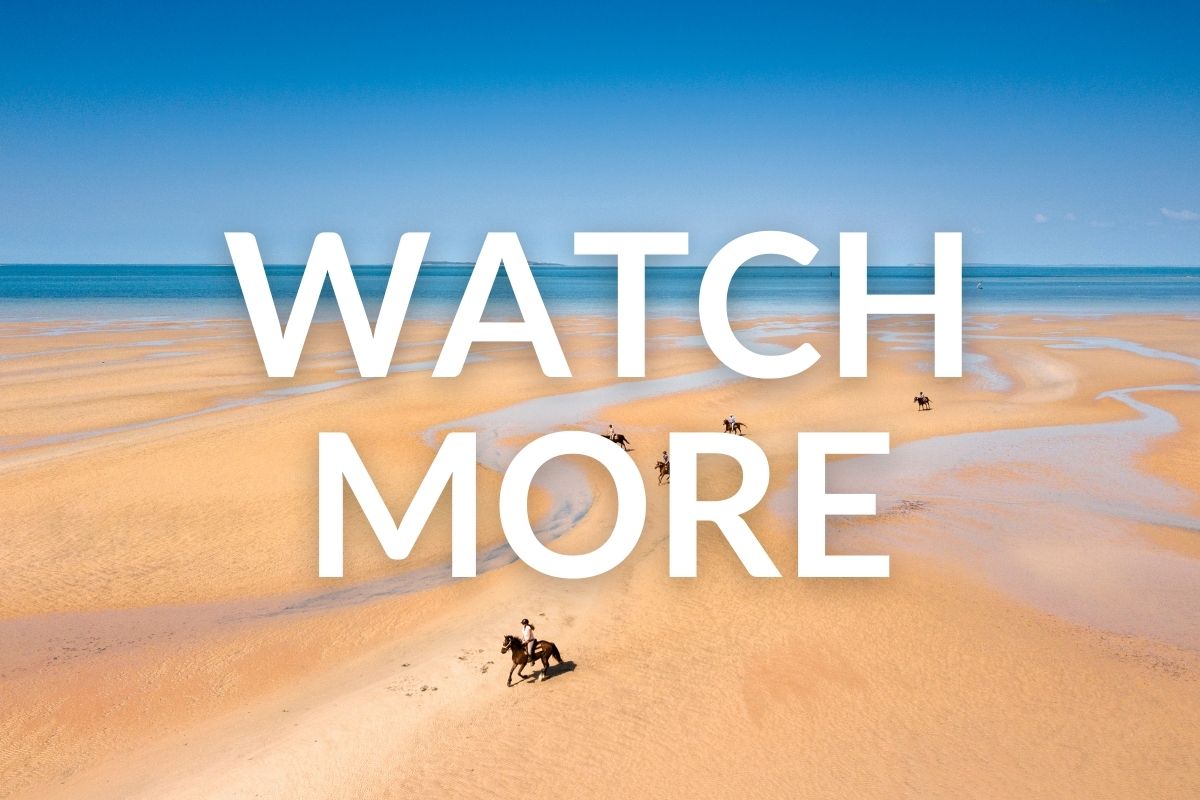 horses and riders galloping across white beach sands near the ocean in mozambique