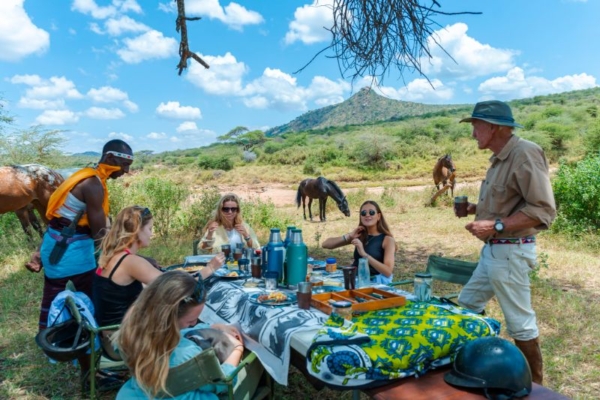 Picnic lunch at Rocky Hollow in Kenya