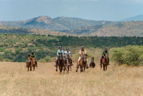 Horse riding at Rocky Hollow in Kenya